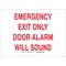Brady Exit Sign, Fiberglass, 14" W, 10" H, Emergency Exit Only, White 73793 - alternate 1